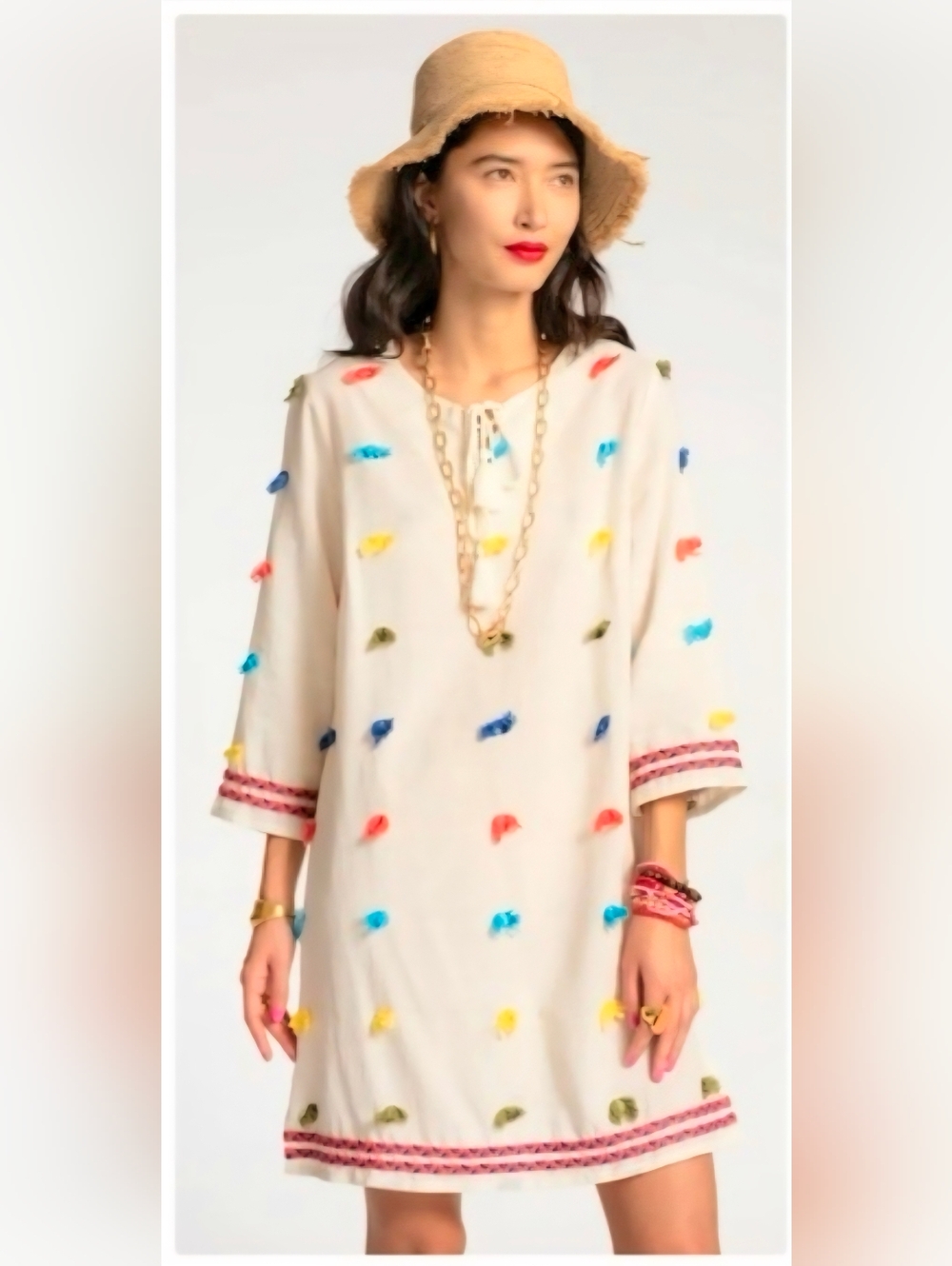 Frances Valentine Capri Tunic - Dobby Dots